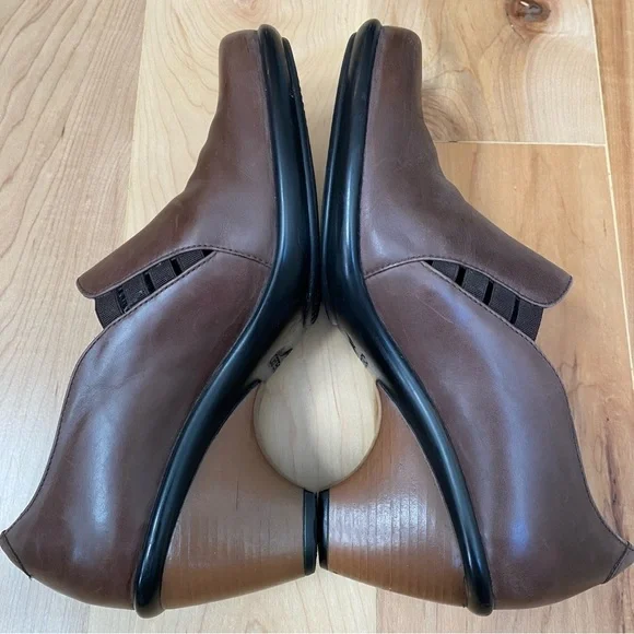 Dansko Kahlua Pull Comfort Leather Clogs Heels Mary Jane Shoes - Picture 7 of 13